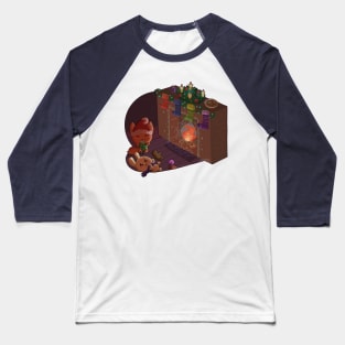 Garden Paws Winter Scene Baseball T-Shirt